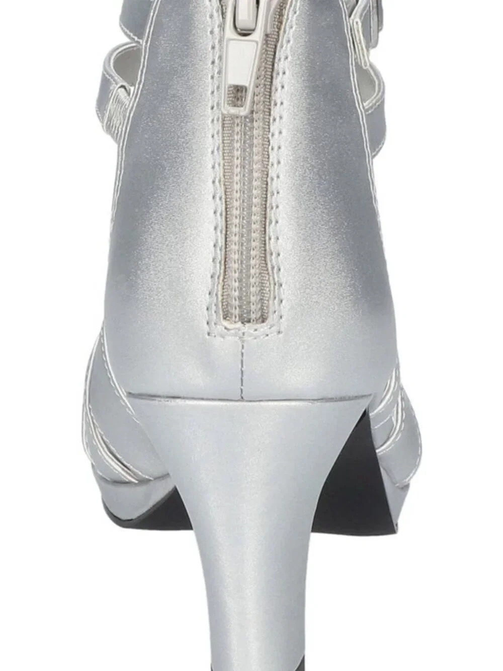 Easy Street Crissa Women's Ankle Strap Block Heel Dress Sandals, Size 9½, Silver